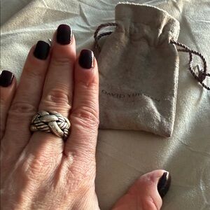 David Yurman Silver Woven Ring